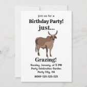 Zebu Cattle Cow Animal Birthday Party Einladung (Vorderseite)