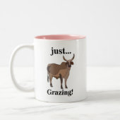 Zebu-Rind Kuh Tier Zweifarbige Tasse (Links)