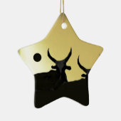 ZEBUS auf Gold Keramikornament (Rechts)