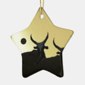 ZEBUS auf Gold Keramikornament (Links)