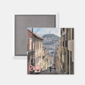 zEC009 QUITO, Altstadt, Amerika, Kühlschrank Magnet (Vorderseite/Rückseite)