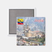 ZEC023 azogues, Ecuador, Amerika, Kühlschrank Magnet (Vorderseite/Rückseite)