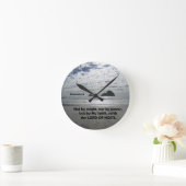 Zech. 4:6 könnte nicht vorbei noch durch Power, Runde Wanduhr (Zuhause)