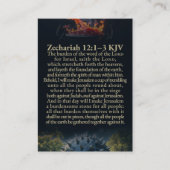 Zechariah 12:1-10 and Psalm 122:6 KJV Card Visitenkarte (Vorderseite)