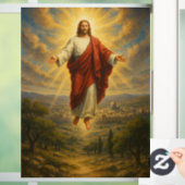 Zechariah 14:4 cling - Jesus returns Fensteraufkleber (Zuhause)