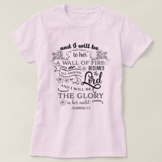 Zechariah 2:5 T-Shirt (Design vorne)