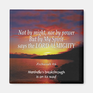 Zechariah 4:6 KEINE Personalisierte, kundenspezifi Magnet