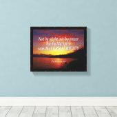 Zechariah 4:6 NICHT MÖGLICH NOCH MIT DEM POWER Chr Leinwanddruck (Insitu (Holzboden))