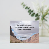 Zechariah 4:6 Weder durch Macht noch durch Power.. Postkarte (Stehend Vorderseite)