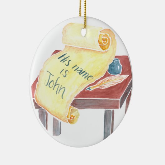 Zechariah & Elizabeth Jesse Tree Keramik Ornament (Rechts)