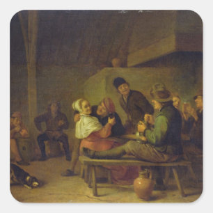 Zechende Bauern Quadratischer Aufkleber