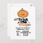 Zecken oder Leckerei niedliche Kürbiskuppel indivi Postkarte (Vorne/Hinten)