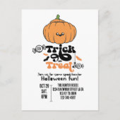 Zecken oder Leckerei niedliche Kürbiskuppel indivi Postkarte (Vorderseite)