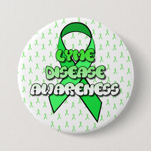 Zeckenborreliose-Bewusstseins-Schleifen-Button Button