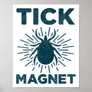 Zeckenmagnet-Shirt Lustiges Camping- und Wanderkäf Poster