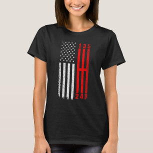 Zeckenverschiebung American Flag Muskel Car 6 Gear T-Shirt