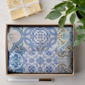 Zeckpapier für blaue Fliesen Seidenpapier (Geschenk)