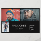 Zed-Karte des 2-seitigen Foto-Akteurs Flyer (Hinten)