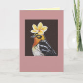 Zed the Blackburnian Warbler Card Karte (Vorderseite)