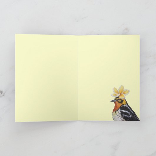 Zed the Blackburnian Warbler Card Karte (Innenseite)