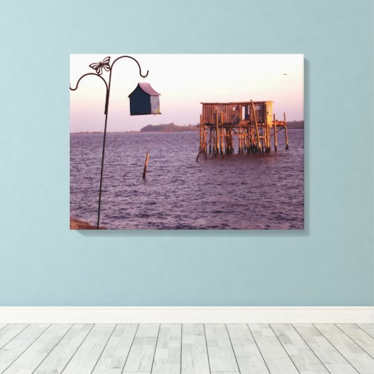 Zedar-Schlüsselbird-Feeder Leinwanddruck (Insitu (Holzboden))