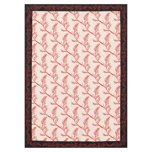 Zeder-Blätter auf einem Tabletts Tischdecke (Vorderseite)