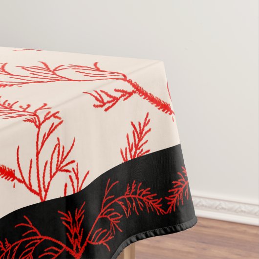 Zeder-Blätter auf einem Tabletts Tischdecke (Beispiel)