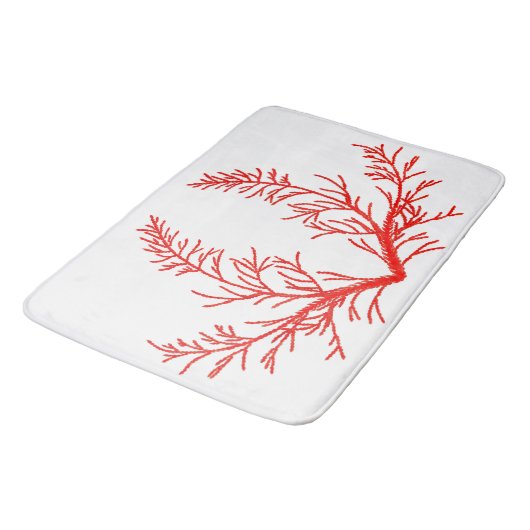 Zeder-Blätter auf einer Badematte (Schrägansicht)