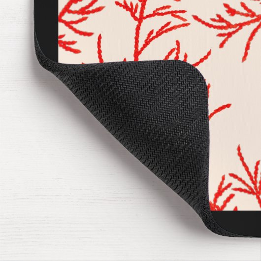 Zeder-Blätter auf einer Maus-Pad Mousepad (Ecke)