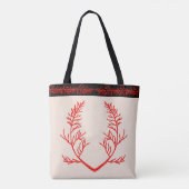 Zeder-Blätter auf einer Tasche (Rückseite)