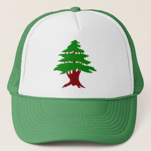 Zeder des Libanon - Ball Cap Truckerkappe (Vorderseite)