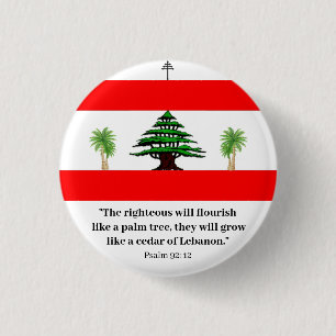Zeder des Libanon, Psalm 92 Maronitische Kirche Kn Button
