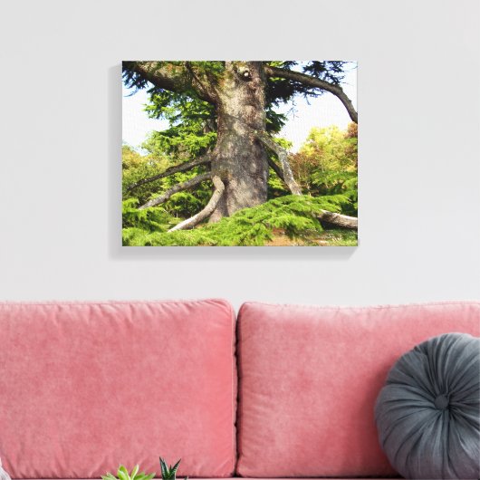 Zeder-Libanon Tree Canvas Print Leinwanddruck (Insitu (Wohnzimmer))