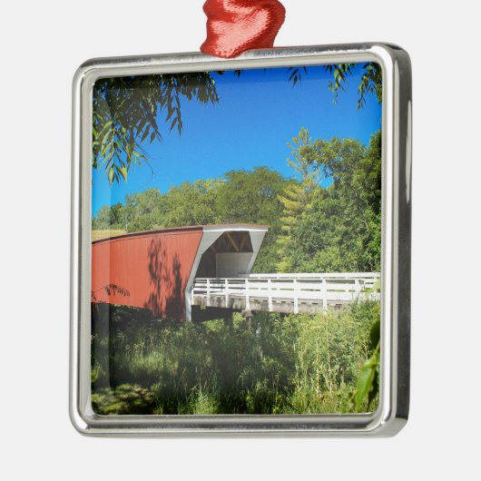 Zedern-Brücke Silbernes Ornament (Links)