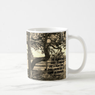 Zedern der libanesischen Bibel Verse Psalm 91:12 Kaffeetasse