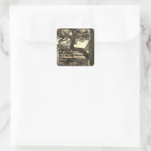 Zedern der libanesischen Bibel Verse Psalm 91:12 Quadratischer Aufkleber (Tasche)