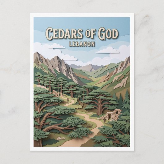 Zedern Gottes Bsharri Libanon Postkarte (Vorderseite)