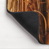 Zedern-Holzrinden-Optik mit Textur Mousepad (Ecke)