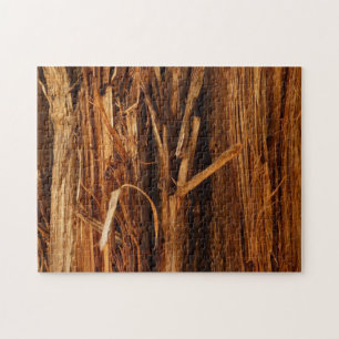 Zedern-Holzrinden-Optik mit Textur Puzzle