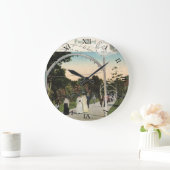 Zedern-Punkt-Ohio-Postkarten-Uhr - 1910 Große Wanduhr (Zuhause)