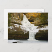 Zedernfälle im Winter, Hügel, Ohio Postkarte (Vorne/Hinten)