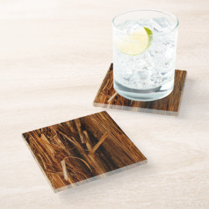 Zedernholzbrauenschau Glasuntersetzer