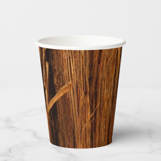 Zedernholzbrauenschau Pappbecher (Rückseite)