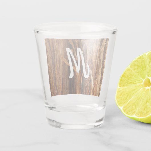 Zedernholzbrauenschau Schnapsglas (Rückseite)