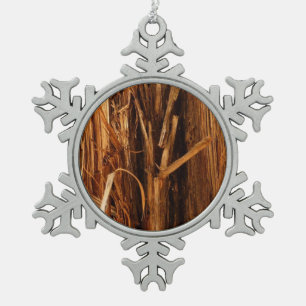 Zedernholzbrauenschau Schneeflocken Zinn-Ornament