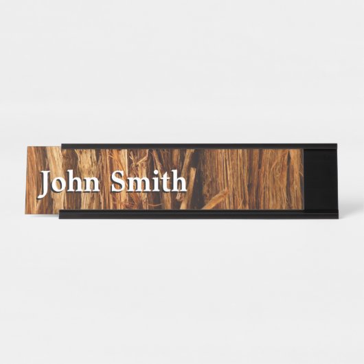 Zedernholzbrauenschau Schreibtischnamensplakette (Vorderseite )