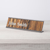 Zedernholzbrauenschau Schreibtischnamensplakette (Vorderseite )