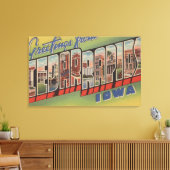 Zedernrasen, Iowa - Große Buchstabenszenen Leinwanddruck (Insitu (Wohnzimmer))