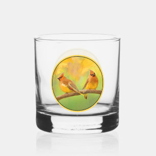Zedernseidenschwanz-Gemälde - Süßer Original-Wildv Whiskyglas