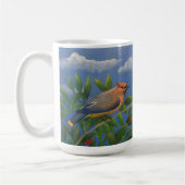 Zedernseidenschwanz-Vogel Kaffeetasse (Links)